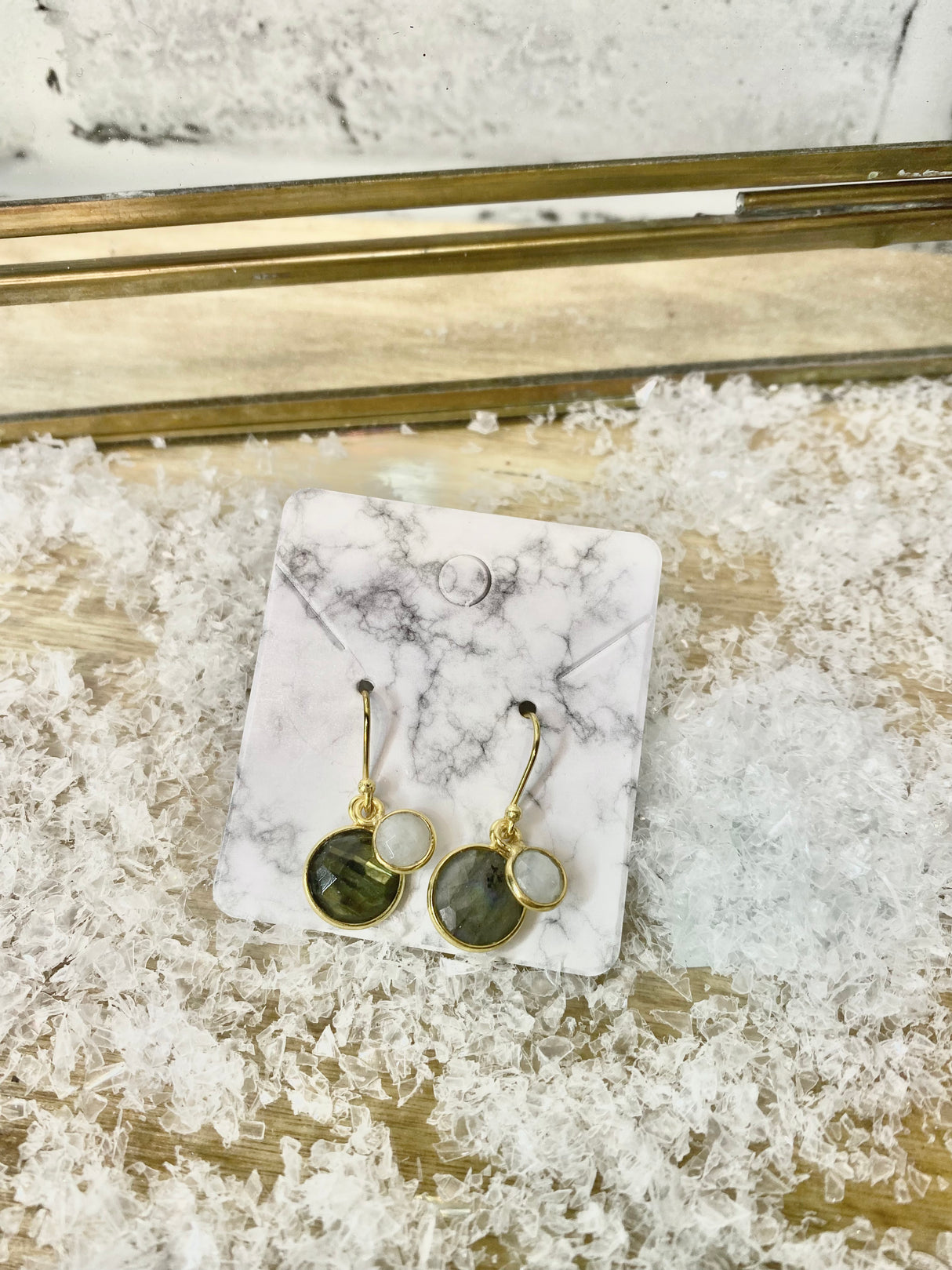 Labradorite & Moonstone Earrings