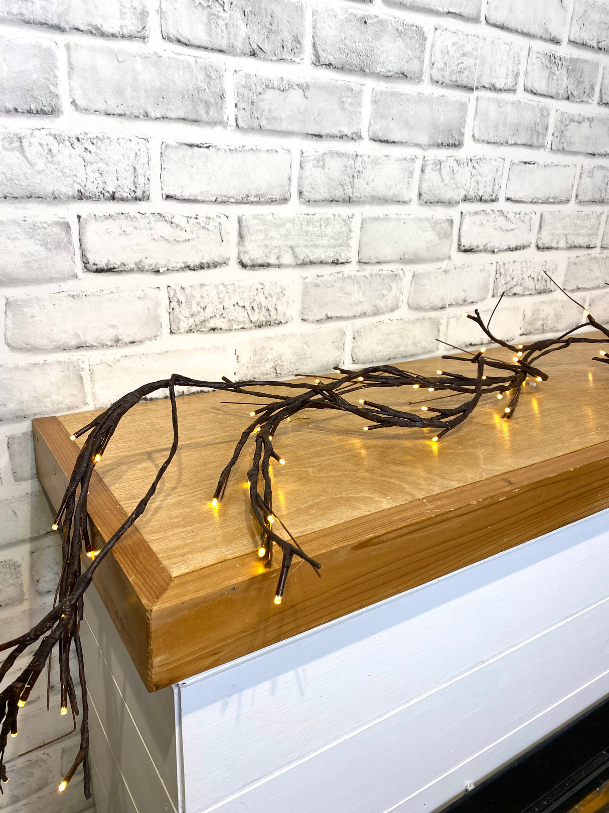 72" Lighted Willow Branch Garland
