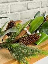 5' Magnolia Leaf & Snow Berry Garland