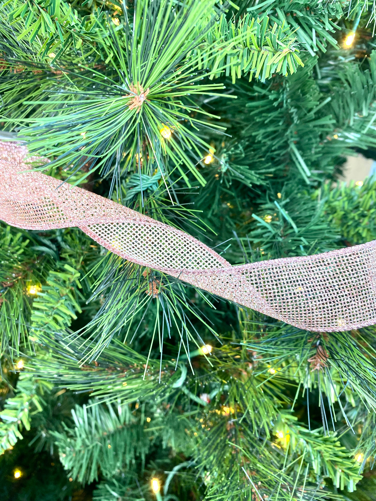 Rose Gold Micro Mesh Ribbon Bolt