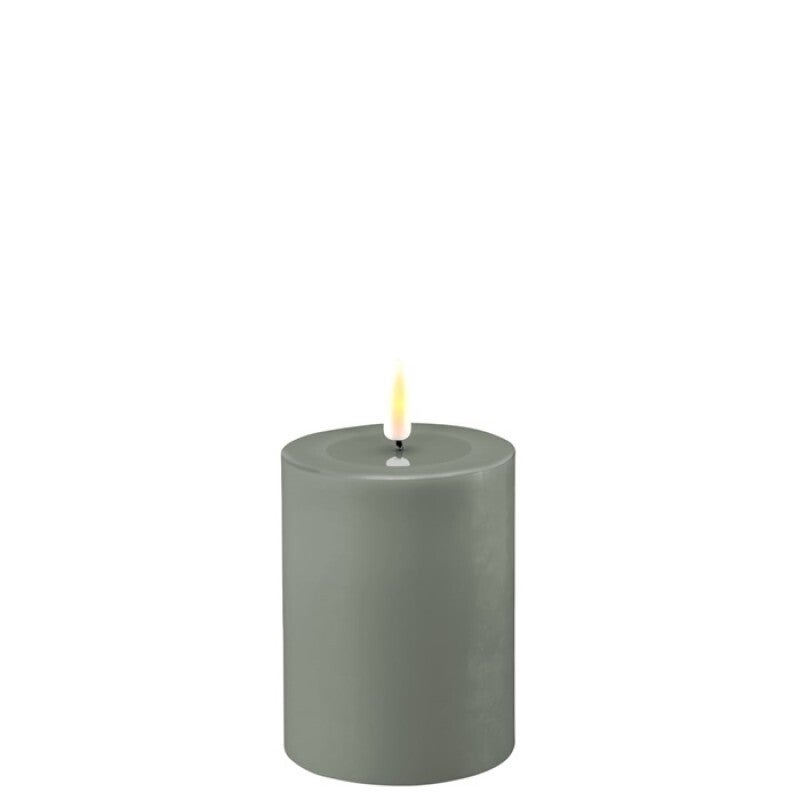 Deluxe Salvie Green LED Candle 3X4 In