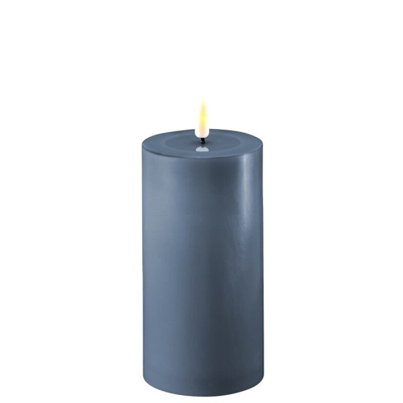 Deluxe Ice Blue LED Candle 3X6 Inch